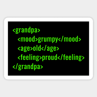 Proud Grandpa Coder Magnet